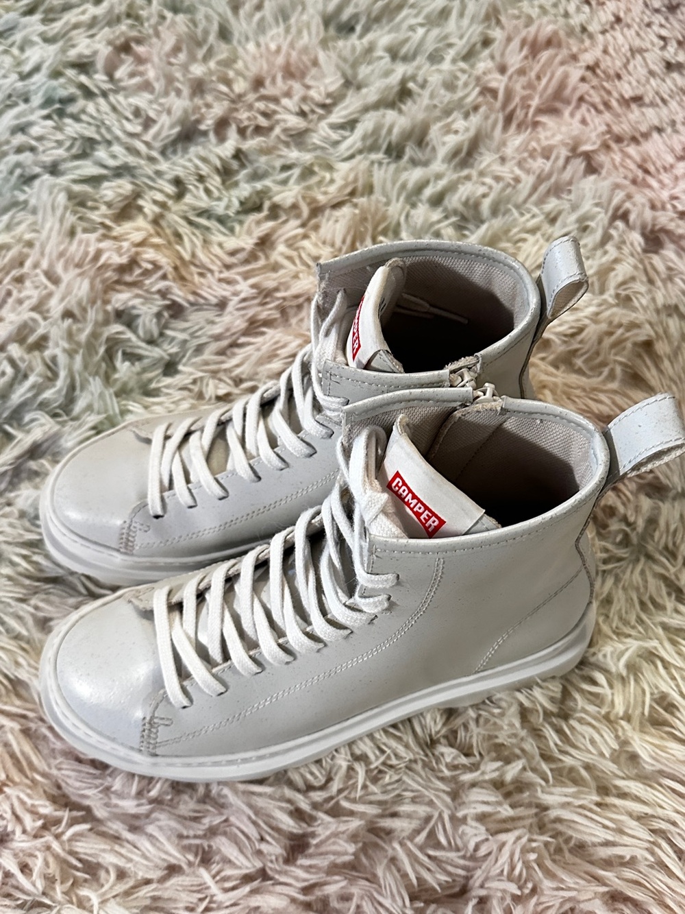 Camper Brutus White MIRUM® Ankle Boots for Women Size 38 - Picture 3 of 14